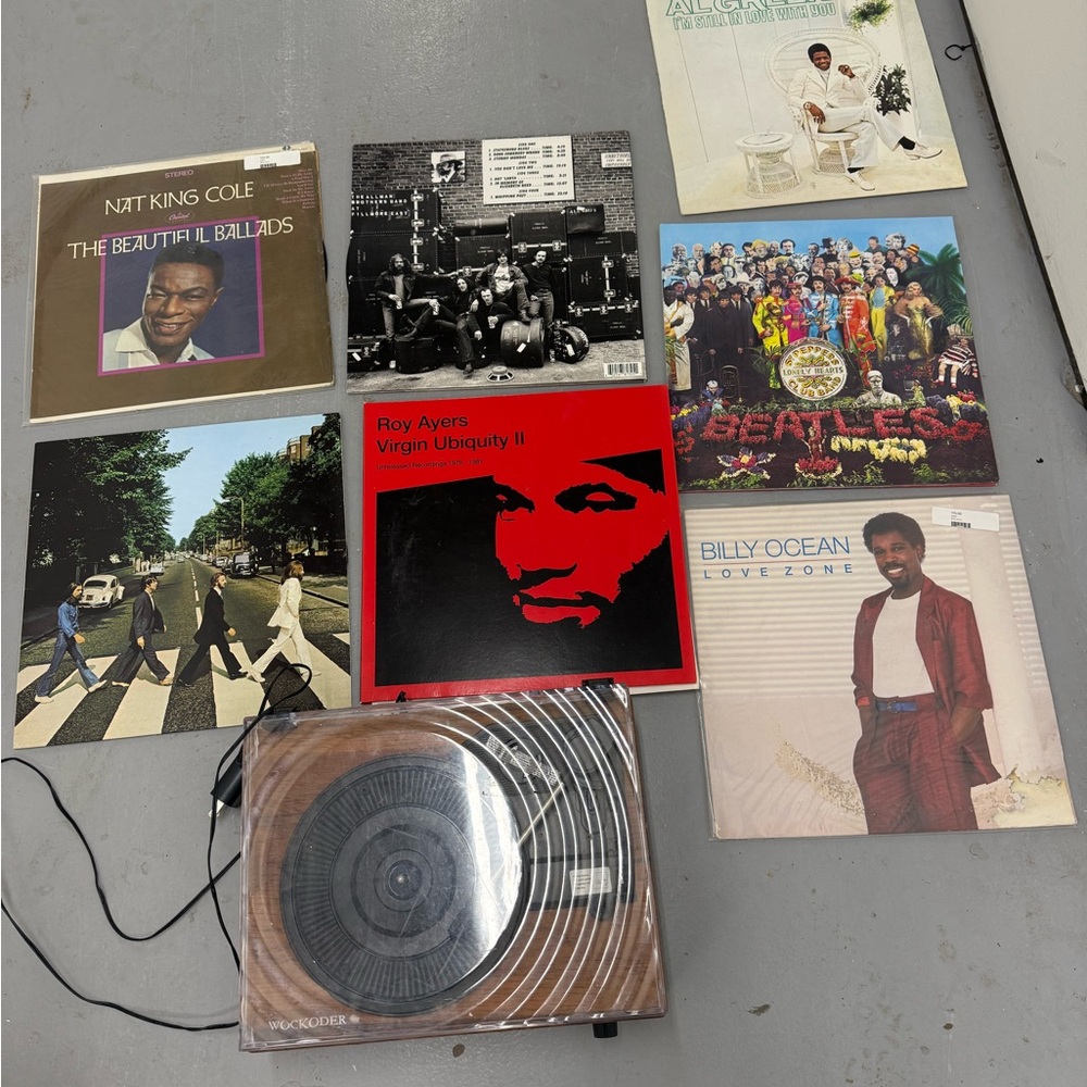 WOCKODER Retro Vinyl Record Lot + Roy Ayers, Nat King Cole, Al Green, Billy